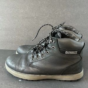 Dewalt Steel Toe Work Boots ASTM Men’s Sz 9.5Black Nubuck Leather Slip Resistant